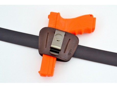 Кобура шкіряна поясна прихованого носіння Glock17,19 (коричнева) 5514