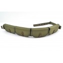 Cartridge belt bandolier closed for 24 bullets 12 gauge fabric black