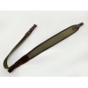 Rifle sling trapezoid canvas + leather olive