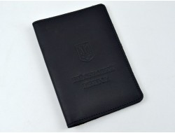 Cover for documents leather “Military ID card” black