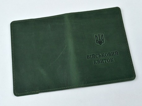 Обложка для документов кожа "Крейзи" черная