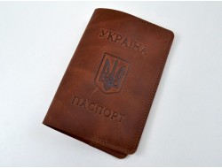Обкладинка для паспорту шкіра Крейзі