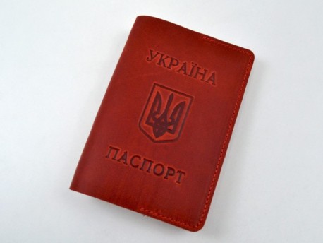Обложка на паспорт кожа -Крейзи-