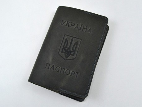 Обложка на паспорт кожа -Крейзи-