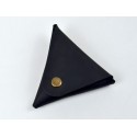 Coin pouch leather "Crazy" black