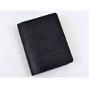 Cover for documents leather "Officer certificate" black
