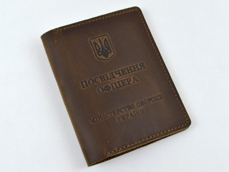 Обложка для документов кожа "Крейзи" оливковая 240