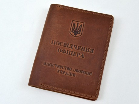 Обкладинка для документів шкіра Крейзі "Посвідчення офіцера"