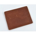 Cardholder leather "Crazy" cognac