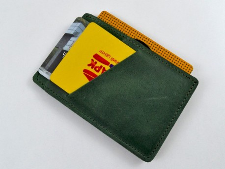 Картхолдер №1 шкіра "Крейзі" 350 зелений
