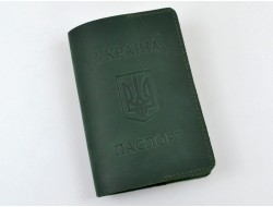 Обложка на паспорт кожа -Крейзи-