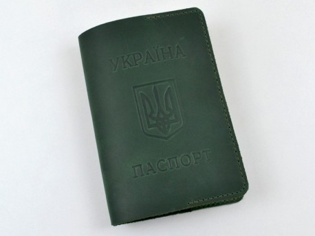 Обложка на паспорт кожа -Крейзи-