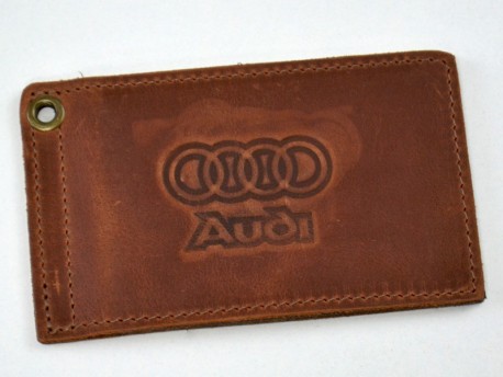 Обложка для автомобильных документов AUDI кожа Крейзи