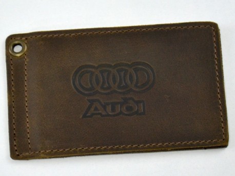 Обложка для автомобильных документов AUDI кожа Крейзи