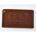 Driver license cover MERCEDES leather cognac