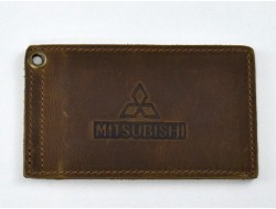 Обложка для автомобильных документов MITSUBISHI кожа Крейзи