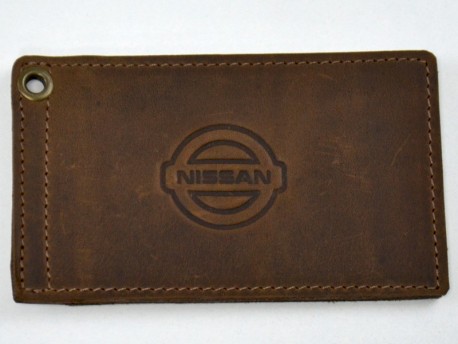 Обложка для автомобильных документов NISSAN кожа Крейзи