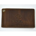 Driver license cover OPEL leather olive