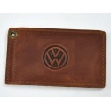 Driver license cover VOLKSWAGEN leather cognac