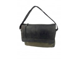 Messenger bag for men leather olive